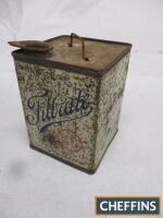 Filtrate early square oil can