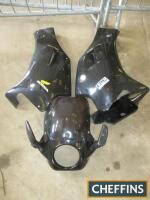 Honda XBR 500 fairing (3 parts and bracket)