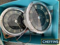 Jaeger speedometer, and revolution counter with built in clock