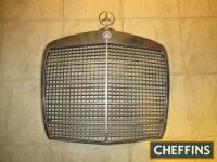 Mercedes-Benz M108/109 radiator grille, complete with emblem and enamel badge c.1960s-70s