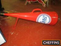 Conical fire extinguisher on stand, re-labelled for Esso