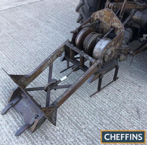 Ferguson 3pt linkage mounted winch c/w anchor, foot legs, top link, PTO shaft and PTO guard, in original condition Model. WU-E-20