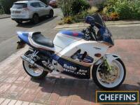 1999 598c Honda CBR600FW MOTORCYCLE Reg. No. T573 BNN Frame No. 204688 Engine No. 2724760 A very clean and cared for example of the legendary CBR600 that has been painted in Rothmans colours in 2013. It is also fitted with heated grips, a gear counter and