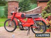 1967 49cc Mobylette TT (Tous Terrains) MOPED Reg. No. N/A Frame No. 635611 Engine No. E835611 The 'All Terrain' moped from Mobylette was the first with the high guard and bars. The vendor believes the French import machine has been modified as he describe