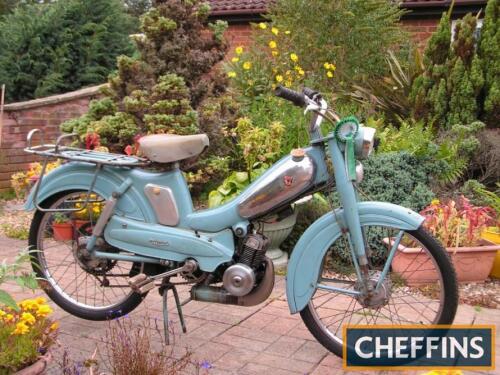 1960 49cc Mobylette AU88 Mobymatic Grand Luxe MOPED Reg. No. N/A Frame No. 2584610 Engine No. 651947 Stated to be a one owner from new until 2014 moped which was the owners only form of transport. Used often to collect his gas bottle as testified to by t