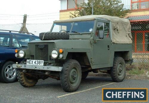 1983 2285cc Land-Rover Lightweight (Airportable) Reg. No. HEX 438Y Chassis No. SALLBBAH1AA186620 This petrol lightweight has been fitted with freewheel hubs, an internal roll bar, electronic distributor, Webber carb', Fairey overdrive, tow ball and NATO h