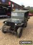 1943 2200cc Ford Willys Jeep Reg. No. HVS 837 Chassis No. 160774 This example of the Ford built Jeep is by repute understood to have spent its active service life in Greece, it has been UK registered since 1979 and the last 5 years have seen it barn store