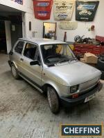 1988 Fiat 126 Saloon Reg. No. F140 MLF Chassis No. ZFA126A0003028143 This twin cylinder water cooled Fiat is described by the vendor as being very good all round having had a full respray and some restoration work including an engine rebuild. Offered for 