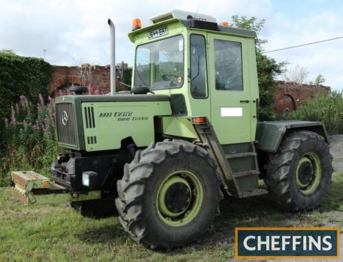 1991 MERCEDES MB Trac 900 Turbo 4cylinder diesel TRACTORReg. No. J644 EATSerial No. 168274Believed to be the last 900 off the production line and showing just 2,468 hours, although it believed to be c.3,500. A true one owner from new tractor consigned str