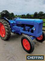 FORDSON Major 4cylinder diesel TRACTOR An older restoration and fitted with upright injection pump, wide fan belt, underslung exhaust, stated by the vendor to be a good example