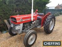 1967 MASSEY FERGUSON 135 3cylinder diesel TRACTOR Reg. No. GER 936E Serial No. 37729 The vendor states this 135 has been fully restored and fitted with Goodyear tyres all around. The tractor will be offered with V5, original operators manual and maintenan