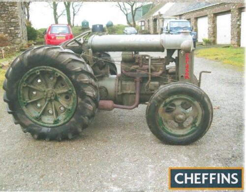 FORDSON Standard N Industrial 4cylinder petrol TRACTOR Finished in Olive Drab and fitted with front lights, high top gear, hand brake, flat top steering wheel and accelerator lever. Stated to start and run well