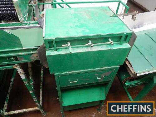 Haith 970mm wide x 1250mm long brush washer with feed in flat belt conveyor, stone removal and filtration unit (A LIFT OUT CHARGE IS APPLICABLE ON THIS LOT OF UP TO £500, FURTHER DETAILS FROM THE AUCTIONEERS)
