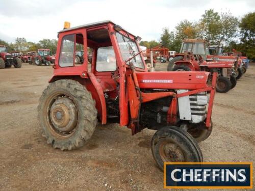 MASSEY FERGUSON 165 4cylinder diesel TRACTOR Fitted with a cab, round axle, PAS and a 2bolt lift pump