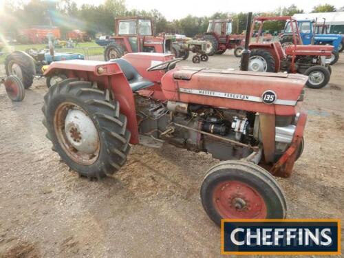 MASSEY FERGUSON 135 3cylinder diesel TRACTOR Serial No. 465484 Fitted with front grille guard