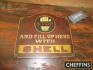 `Stop and Fill Up Here` Shell sign (wooden)
