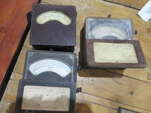 Vintage volt/amp meters (3)