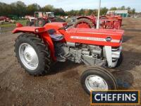 MASSEY FERGUSON 135 3cylinder diesel TRACTOR Serial No. 461296 Fitted with PAS, PUH, new lights, rear fenders, steering wheel, seat, exhaust and vendor states that the clutch has been subject to a recent overhaul