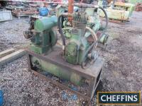 Vintage compressor Petter A1 petrol engine (running)