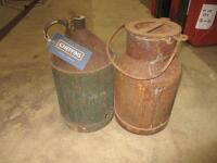 Oil can, no bottom t/w milk churn