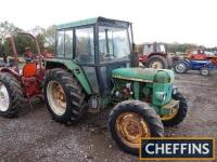 JOHN DEERE 2130 4cylinder diesel TRACTOR Serial No. 310423 Fitted with mechanical 4wd, Sekura cab, rear linkage and drawbar on 16.9/14-34 rear wheels and tyres