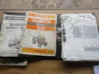 Kubota B1700/B2100/B2400 service manual, Rc40-42. 44-42 operator's manual, B4200D parts manual (3)