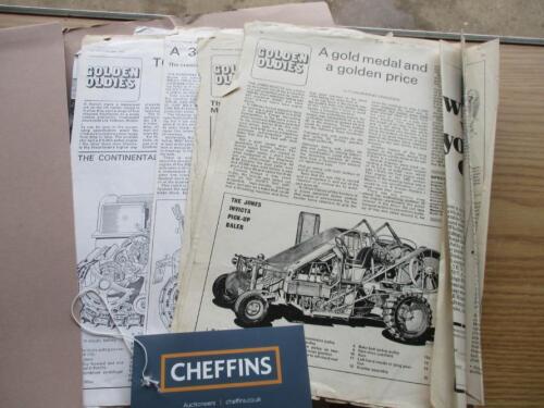 Hammond Cradock Golden Oldies Tractor, newspaper cuttings, Power Farmer etc.
