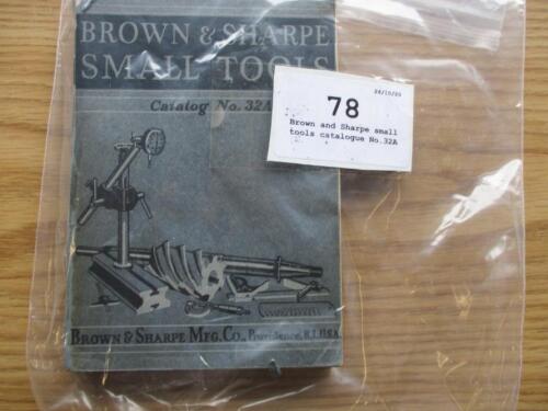 Brown and Sharpe small tools catalogue No.32A