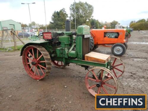 1917 SAUNDERSON Model G petrol/paraffin TRACTOR Reg. No. NR 3454 Serial NO. G1323 This tractor was purchased by The Bedford Trading company in 1917, from there it was sold to Cleaver Brothers who were farmers from Shawell, Leicestershire in 1924. The trac