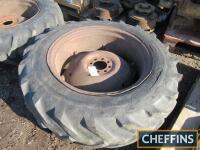 12.3-1128 rear tractor wheel and Goodyear diamond tyre with new tube