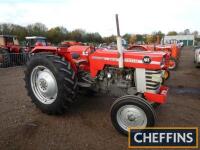 1976 MASSEY FERGUSON 165 4cylinder diesel TRACTOR Reg. No. MAO 235P (expired) Fitted with a 4bolt lift pump, square axle and stated to have been fully restored 6 years ago. Offered for sale without documentation