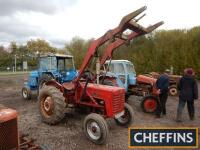 INTERNATIONAL B-250 4cylinder diesel TRACTORFitted with front loader and stated to be an original ex-farm example