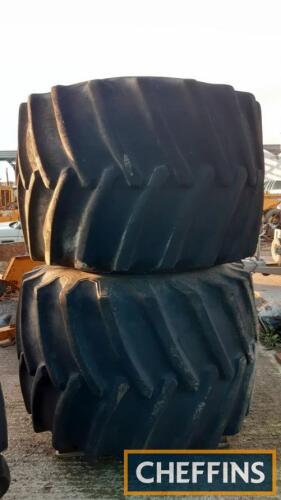 Pr. Firestone 66 x 43.00-25 flotation tyres with adjustable centres