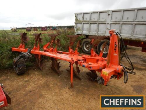 Kuhn Multi-Master 122 5furrow (4+1) reversible plough with furrow press arm and hydraulic front furrow width adjustment. Offered with additional furrow assembly