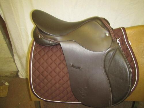 C Mountfort GP saddle 17in narrow brown