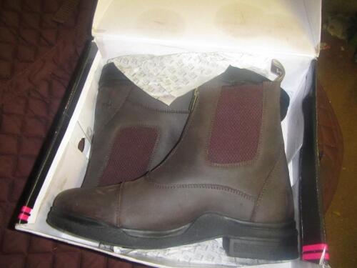 Hy wax zip jodphur boots size 7 brown