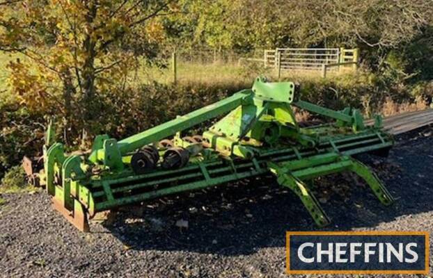 Dowdeswell DPH400 mounted power harrow with spiral roller, 4m