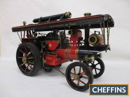 Markie Scenic Showmans Engine, scale of 1 1/8ins : 1ft, live steam, complete with gas tank trailer