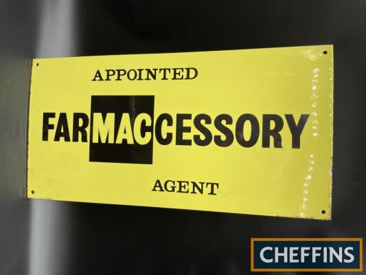 Farm Accessory Appointed Agent enamel sign, 25 x 13ins