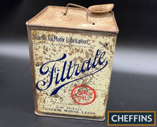 Filtrate Clutch Oil, an early square oil can