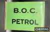 B.O.C Petrol, an double sided flanged enamel sign, marked Willing & Co Ltd Works, London, 25 x 19ins