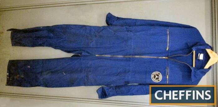 Mercedes-Benz, a blue set of cotton overalls c.1980s