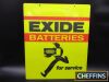 Exide Batteries, an illustrated Perspex sign, 16 x 19ins