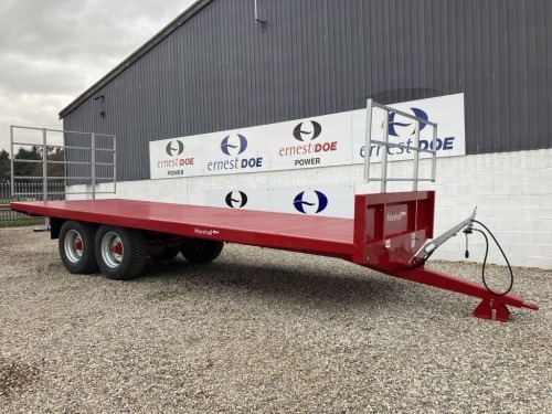 ** PLEASE NOTE TYRE DESCRIPTION CHANGE** 2020 MARSHALL TRAILERS BC25 12T BALE TRAILER NEW & UNUSED, REAR TOOLBOX HARVEST LADDERS WALKING AXLES, 8 STUD 400/60 R22.5TYRES, HYDRAULIC BRAKES -(SERIAL NO 106983) (11173568) (MANUFACTURERS WARRANTY APPLIES)