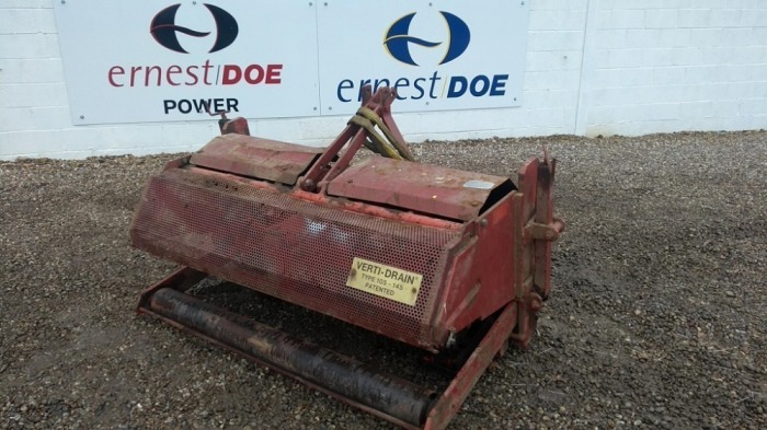 VERTI DRAIN 105-145 3 POINT LINKAGE MOUNTED DEEP AERATOR, 1.45 M WORKING WIDTH, NOT TESTED SOLD AS SEEN (NO RESERVE)