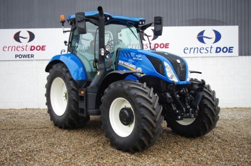 2019 NEW HOLLAND T6.180EC EX HIRE TRACTOR 50 KPH 17 X 16 ELECTROCOMMAND WITH AUTO FUNCTION, 540/65R28 & 650/65R38 FIXED MICHELIN, ENGINE SPEED MANAGEMENT, CLASS 4 HD FRONT AXLE, FLANGE AXLE, AUTO PTO, 540/540E/1000 PTO, 113 L/MIN HYD PUMP, FRONT LINKAGE