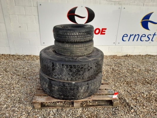 1 X LOT OF MIXED WHEELS & TYRES 2 x 205/55 R16 & 1 x 295/80 R22.5 & 1 x 315/80 R22.5 (1-2) (NO RESERVE)