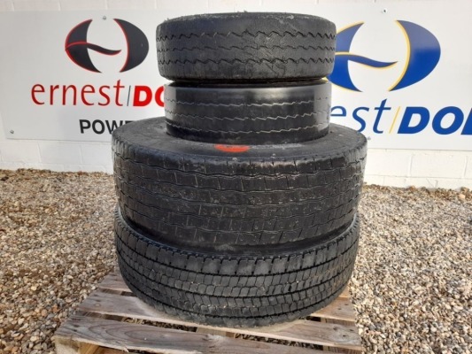 1 X LOT OF MIXED WHEELS & TYRES 2 x 205/65 R17.5 & 2 x 315/80 R22.5 (1-3) (NO RESERVE)