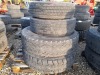 1 X LOT OF MIXED WHEELS & TYRES 1 X 235/75 R17.5 & 1 X 265/70 R19.5 & 2 X 13.6 R22.5 (1-22) (NO RESERVE)