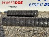 1 X PAIR OF TYRE PACKERS, 1.90M LONG X 400MM DIAMETER, 50MM SHAFT DIAMETER, TREAD GOOD, 1 X END HAS BEEN DAMAGED (J) (NO RESERVE)